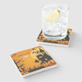 Halloween Steinuntersetzer (Seitenansicht)