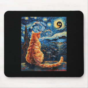 Halloween Sternennacht Katze Komma La Kamala Harri Mousepad
