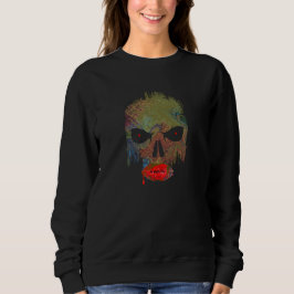 Halloween-Stich Lip Skull-Ghostface-Kostüm Sweatshirt