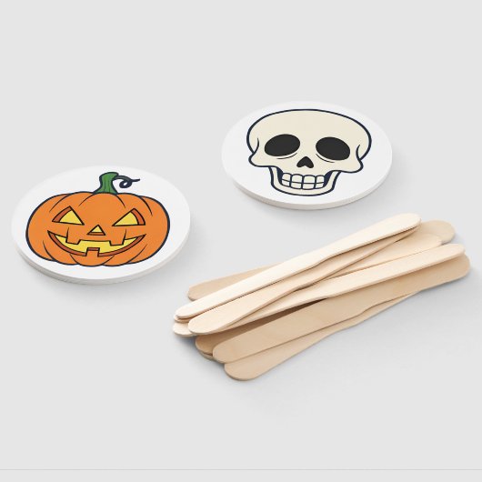Halloween Stick Faces - Doppelseitige Party-Props Fächer (Non-assembled)