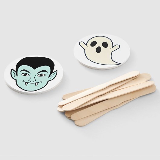 Halloween Stick Faces - Doppelseitige Party-Props Fächer (Non-assembled)