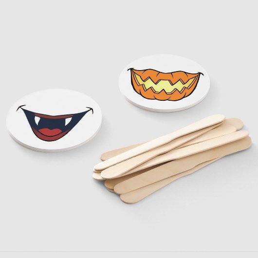 Halloween Stick Faces - Doppelseitige Party-Props Fächer (Non-assembled)