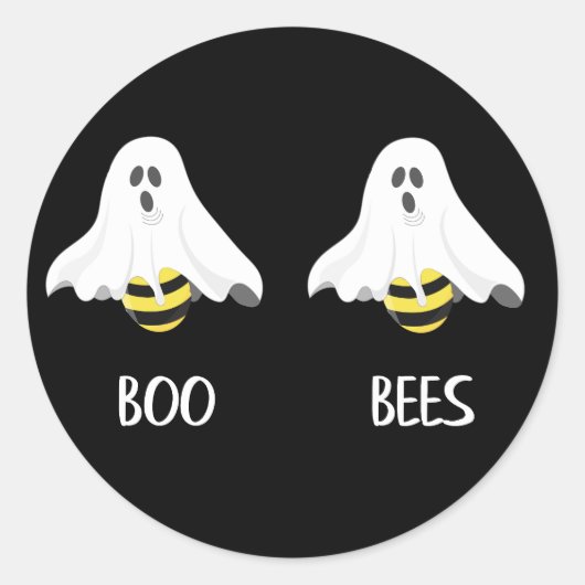 Halloween Sticker Adult Party Boo Bees Ghost (Vorderseite)