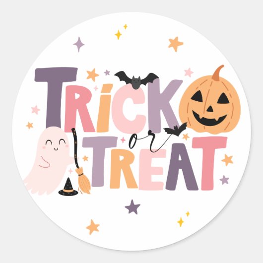 Halloween-Sticker für Leckereien Runder Aufkleber (Vorderseite)
