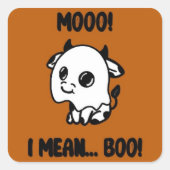 Halloween sticker koe spook (Vorderseite)