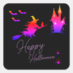 Halloween-Sticker Quadratischer Aufkleber