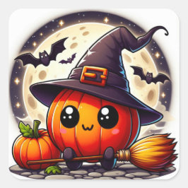 Halloween-Sticker Quadratischer Aufkleber