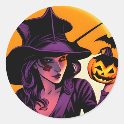 Halloween-Sticker Runder Aufkleber (Vorderseite)