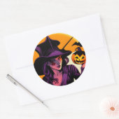 Halloween-Sticker Runder Aufkleber (Umschlag)
