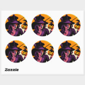 Halloween-Sticker Runder Aufkleber (Blatt)