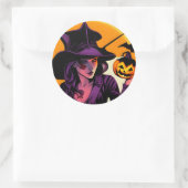 Halloween-Sticker Runder Aufkleber (Tasche)