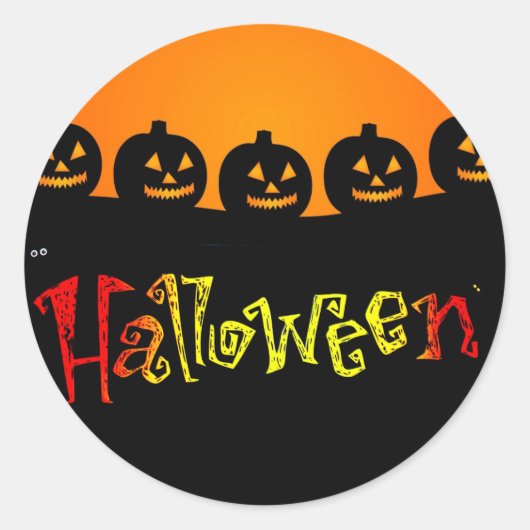 Halloween-Sticker Runder Aufkleber (Vorderseite)