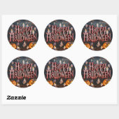 Halloween-Sticker Runder Aufkleber (Blatt)