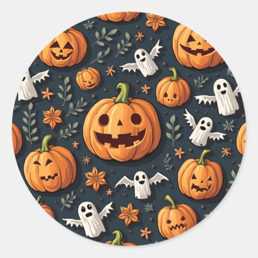 Halloween-Sticker Runder Aufkleber (Vorderseite)