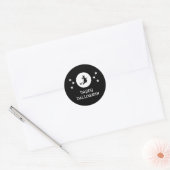 Halloween-Sticker, schwarz Runder Aufkleber (Umschlag)