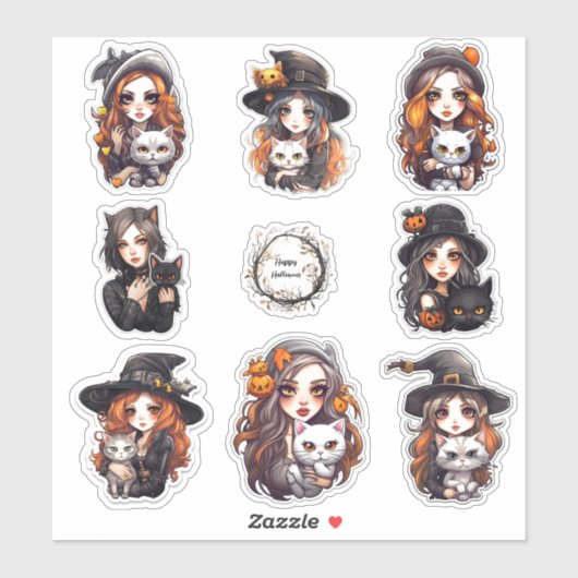 Halloween-Sticker-Set Aufkleber (Blatt)