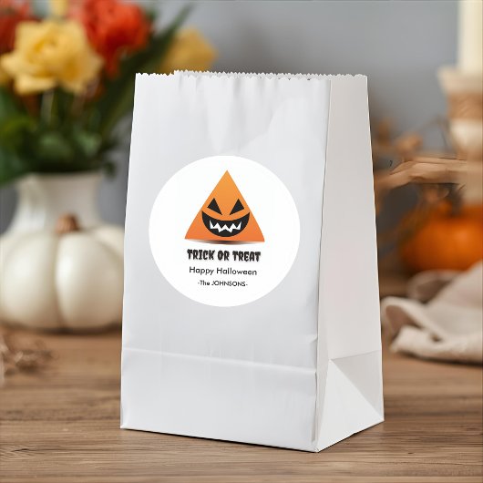 Halloween Sticker - Triangle Pumpkin Face