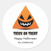 Halloween Sticker - Triangle Pumpkin Face (Vorderseite)