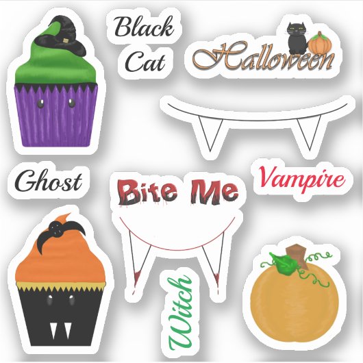 Halloween Stickers Aufkleber (Vorderseite)