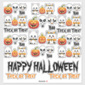 Halloween Stickers Aufkleber (Blatt)