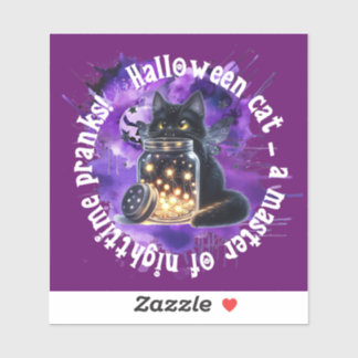 Halloween Stickers Cat Aufkleber
