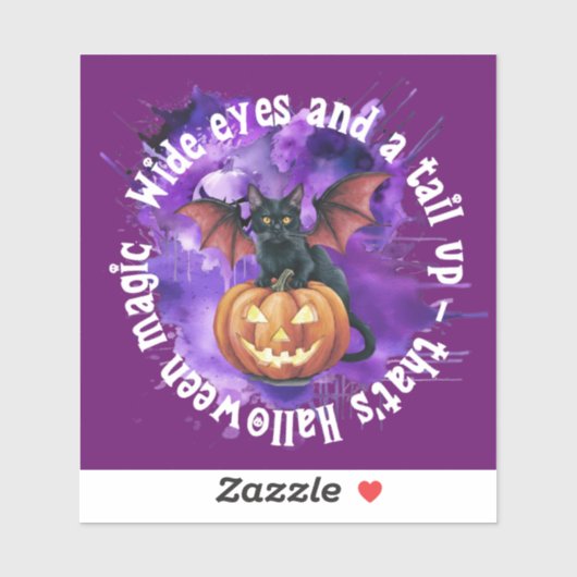 Halloween Stickers Cat Aufkleber (Blatt)