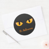 Halloween Stickers-Cat Eyes Runder Aufkleber (Umschlag)