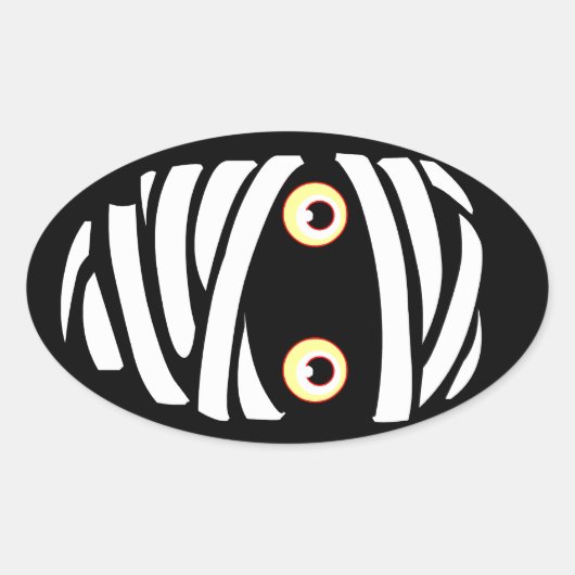 Halloween Stickers Fun Personalisiert Mummy Sticke (Vorderseite)