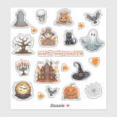 Halloween Stickers | Halloween Journal Stickers Aufkleber (Blatt)