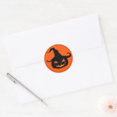 Halloween Stickers-Hexenkürbis Runder Aufkleber (Umschlag)
