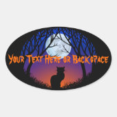 Halloween Stickers Personalisiert Spooky Cat Stick (Vorderseite)