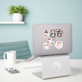 Halloween Stickers Sheet Aufkleber (Laptop auf Schreibtisch)