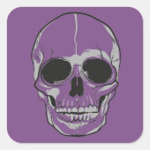 Halloween Stickers-Skull Quadratischer Aufkleber (Vorderseite)