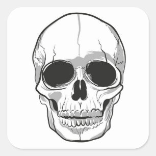 Halloween Stickers-Skull Quadratischer Aufkleber