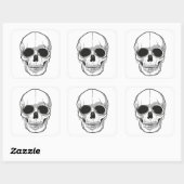 Halloween Stickers-Skull Quadratischer Aufkleber (Blatt)