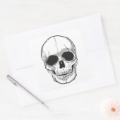 Halloween Stickers-Skull Quadratischer Aufkleber (Umschlag)