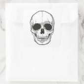 Halloween Stickers-Skull Quadratischer Aufkleber (Tasche)