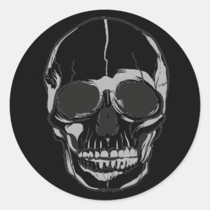 Halloween Stickers-Skull Runder Aufkleber
