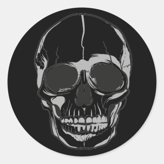 Halloween Stickers-Skull Runder Aufkleber (Vorderseite)