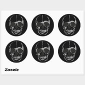 Halloween Stickers-Skull Runder Aufkleber (Blatt)