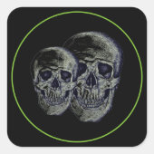 Halloween Stickers-Skulls Quadratischer Aufkleber (Vorderseite)