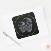 Halloween Stickers-Skulls Quadratischer Aufkleber (Umschlag)