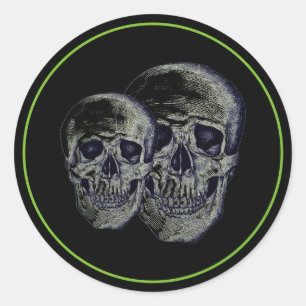 Halloween Stickers-Skulls Runder Aufkleber