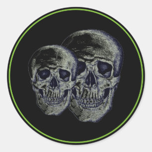 Halloween Stickers-Skulls Runder Aufkleber