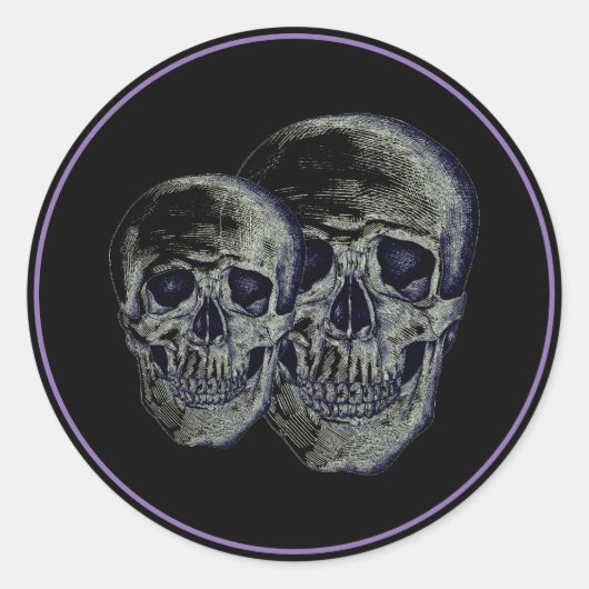 Halloween Stickers-Skulls Runder Aufkleber (Vorderseite)