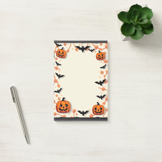 Halloween Sticky Notes mit Pumpkins und Fleets Post-it Klebezettel (Büro)
