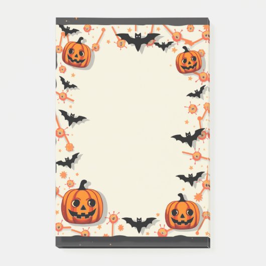 Halloween Sticky Notes mit Pumpkins und Fleets Post-it Klebezettel (Vorderseite)
