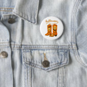 Halloween-Stiefel Gruseliger Western-Rodeo Button (Beispiel)