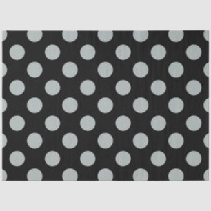 Halloween-Stil Große Punkte Grau und Schwarz Seidenpapier