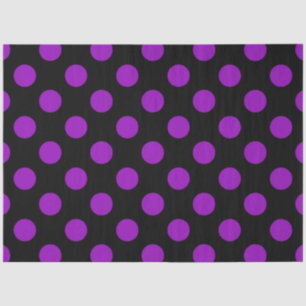 Halloween-Stil Lila Punkte auf Schwarz Seidenpapier